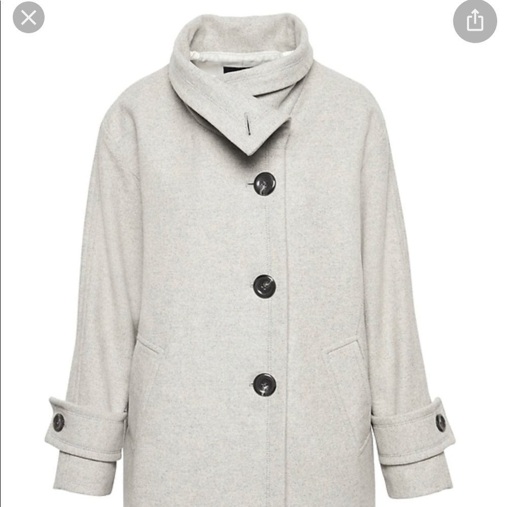 Melton funnel jacket Banana Republic